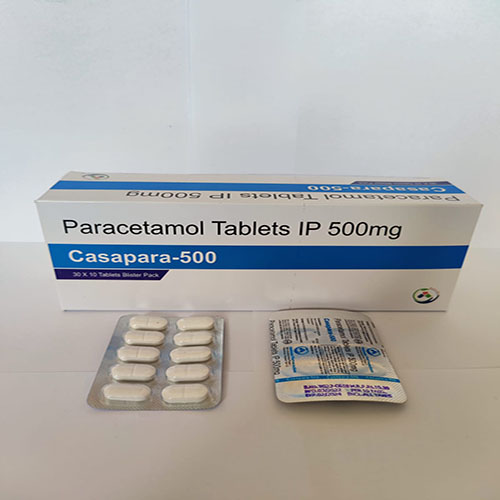 Product Name: Casapara 500, Compositions of Casapara 500 are Paracetamol Tablets IP 500mg - Medicasa Pharmaceuticals