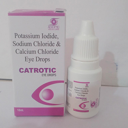 Product Name: Catrotic, Compositions of Catrotic are Potassium Iodide,Sodium Chloride & Calcium Chloride Eye Drops - Ronish Bioceuticals