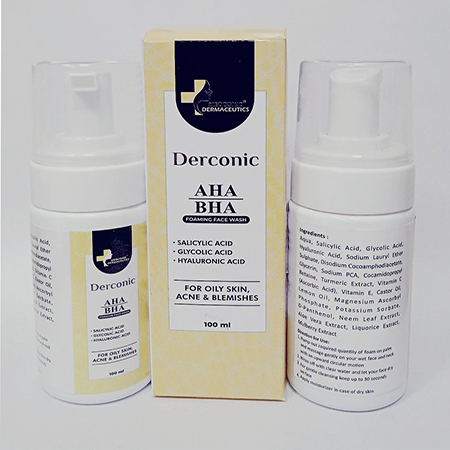Product Name: Derconic, Compositions of Derconic are Salicylic Acid,Glycolic Acid,Hyaluronic Acid - Ronish Bioceuticals