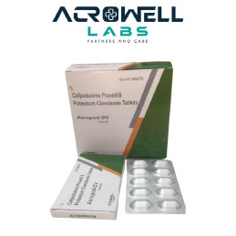 Product Name: Acropod CV, Compositions of Acropod CV are Cefpodoxime Proxetil and Potassium Clavulanate Tablets - Acrowell Labs Private Limited