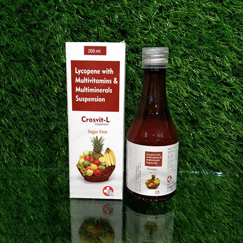 Product Name: Crosvit L, Compositions of Crosvit L are Lycopene with Multivitamins & Multiminerals Suspension - Crossford Healthcare
