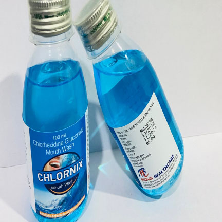 Product Name: Chlornix, Compositions of Chlornix are Chlorhexidine Gluconate mouth wash - Disan Pharma