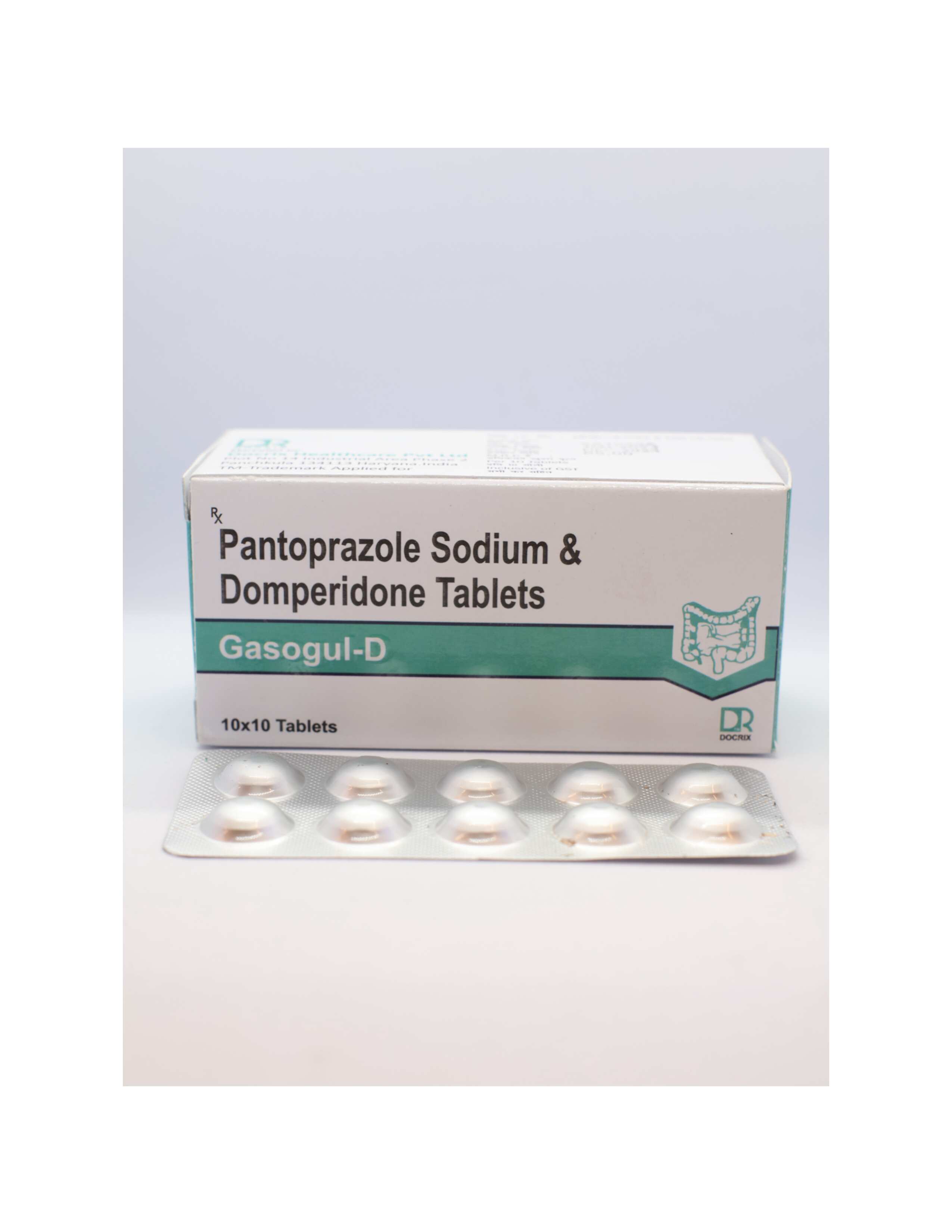 Product Name: Gasogul D, Compositions of Gasogul D are Pantoprazole Sodium & Domperidone Tablets - Docrix Healthcare