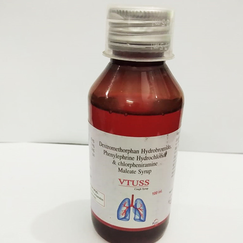 Product Name: VTUSS Syrup, Compositions of VTUSS Syrup are  Dextromethorphan HBr.10MG  - Phenylepherine HCL.5mg  - CPM 2.5mg - JV Healthcare