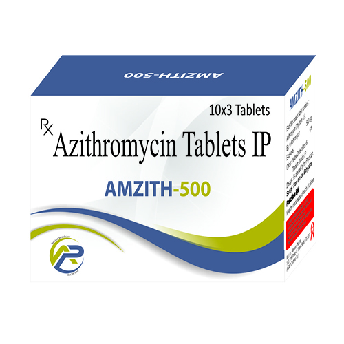 Product Name: Amzith 500, Compositions of Amzith 500 are Azithromycin Tablets I.P. - Ambrosia Pharma