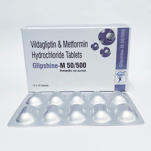 Product Name: GLIPHSINE M 50, Compositions of GLIPHSINE M 50 are Vildagliptin & Metfortin Hydrochloride Tablets - WHC World Healthcare