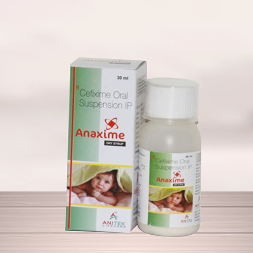 Product Name: Anaxime, Compositions of Anaxime are Cefixime Oral Suspension IP - Anitek LifeCare