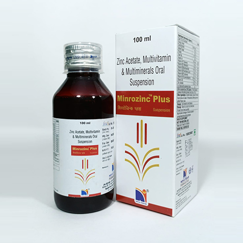 Minrozinc Plus are Zinc Acetate,Multivitamin & Multimineral oral Suspension - Nova Indus Pharmaceuticals