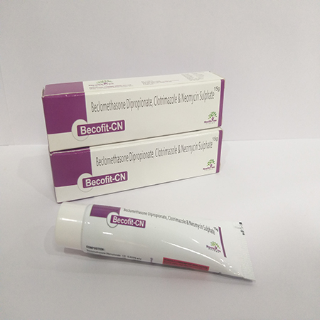 Product Name: Becofit CN, Compositions of Becofit CN are Beclomethasone Dipropionate Clotrinazole & Neomycin Sulphate - Healthtree Pharma (India) Private Limited