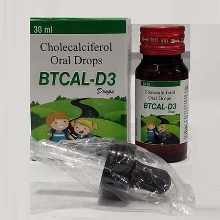 Product Name: Btcal D3, Compositions of Btcal D3 are Cholecalciferol Oral Drops - Biotanic Pharmaceuticals