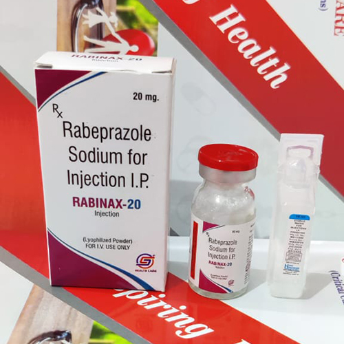 Product Name: RABINAX 20, Compositions of RABINAX 20 are Rabeprazole Sodium for Injection I.P - C.S Healthcare