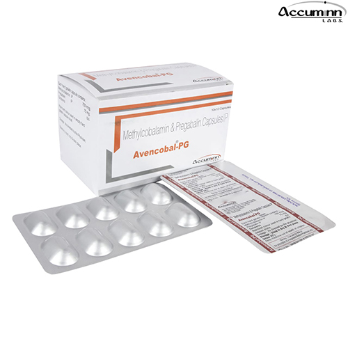 Product Name: Avencobal PG, Compositions of Avencobal PG are Methylcobalamin & Pregabalin Capsules IP - Accuminn Labs