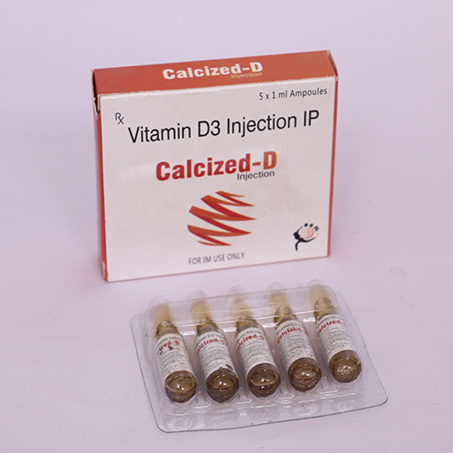 Product Name: CALCIZED D, Compositions of CALCIZED D are Vitamin D3 Injection IP - Biomax Biotechnics Pvt. Ltd