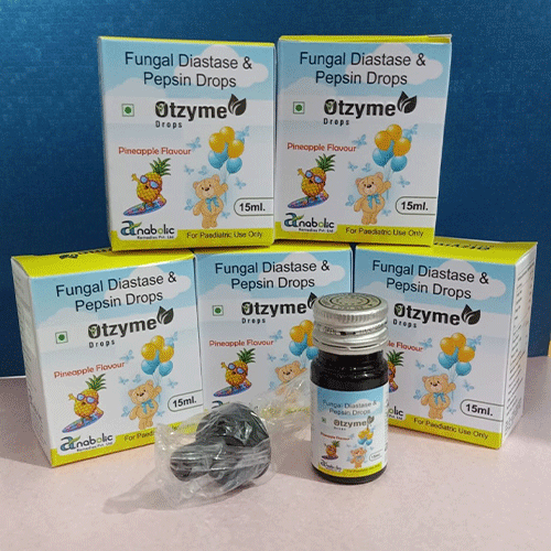 Product Name: Otzyme, Compositions of Otzyme are Fungal Diastase & Pepsin Drops - Anabolic Remedies Pvt Ltd