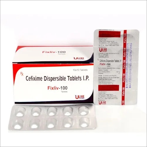 Product Name: Fixliv 100, Compositions of Fixliv 100 are Cefixime-Dispersible-Tablet-I-P - Yodley LifeSciences Private Limited