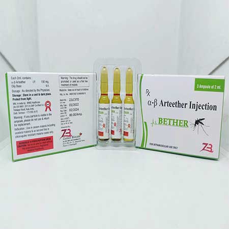 Product Name: Bether, Compositions of Alpha-Beta Arteether Injection are Alpha-Beta Arteether Injection - Zumax Biocare