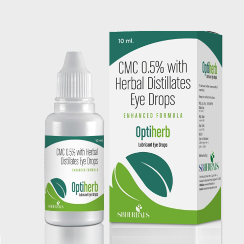 Product Name: Optiherb, Compositions of Optiherb are CMC 0.5% with Herbal DIstilled Eye Drops - Sbherbals