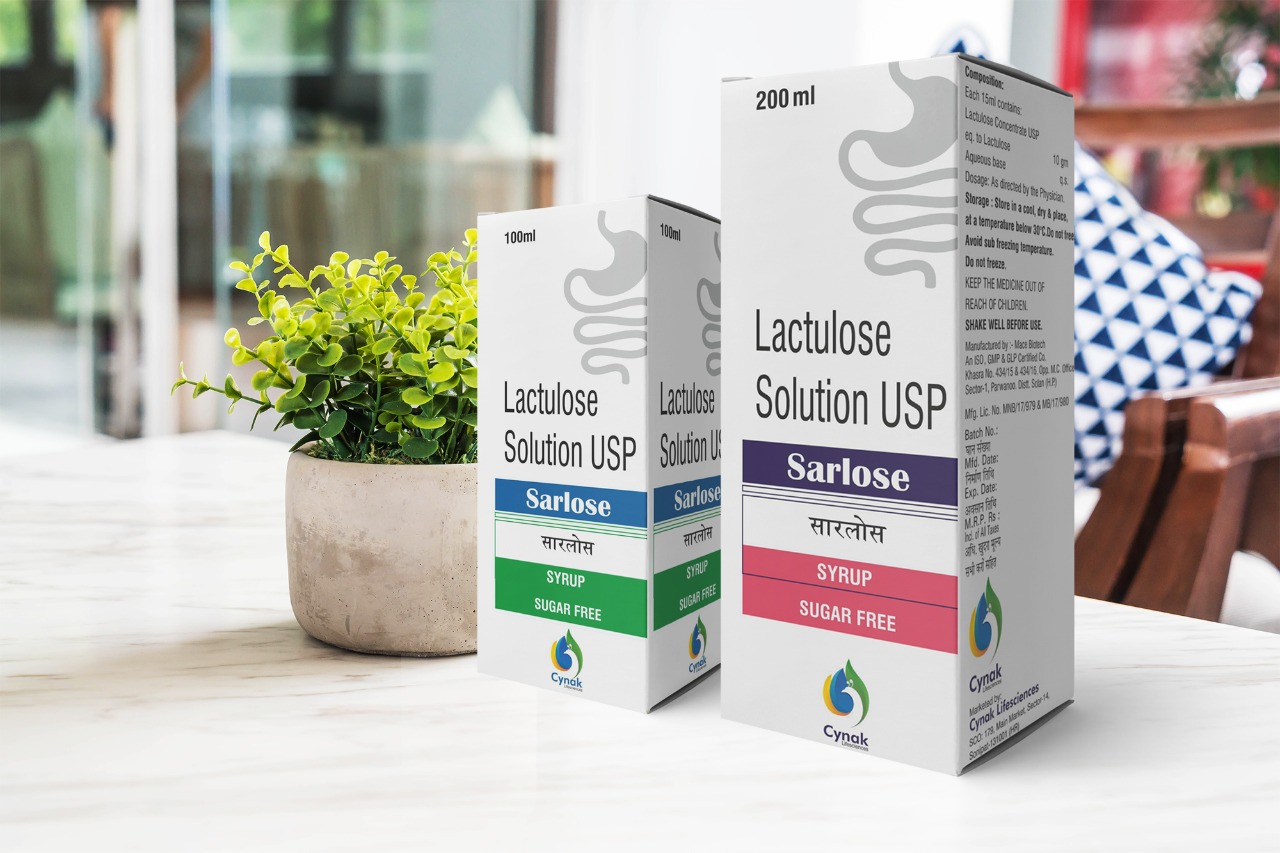 Product Name: Sarlose , Compositions of Sarlose  are Lactulose solution  usp - Cynak Healthcare