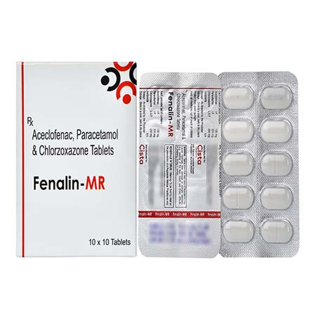 Product Name: FENALIN MR, Compositions of FENALIN MR are Aceclofenac, Paracetamol & Chlorzoxazone Tablets - Cista Medicorp