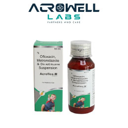 Acroflox M are Ofloxacin Metronidazole & Simethicone Suspension - Acrowell Labs Private Limited