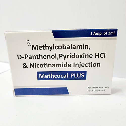 Product Name: Methcocal PLUS, Compositions of Methcocal PLUS are Methylcobalamin, D-Panthenol, Pyridoxine HCL & Nicotinamide Injection - Bkyula Biotech