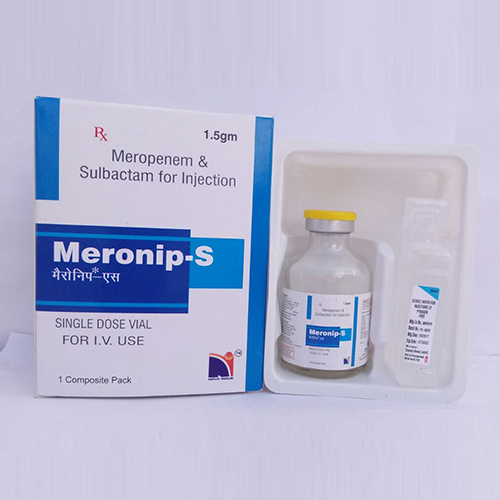 Product Name: Meronip  S, Compositions of Meronip  S are Meropenem & Sulbactam Injection - Nova Indus Pharmaceuticals
