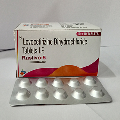 Product Name: Raslivo 5, Compositions of Raslivo 5 are Levocetrizine Dihydrochloride  Tablets IP - Paraskind Healthcare
