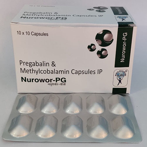 Product Name: Nurowor PG, Compositions of Nurowor PG are Pregabalin & Methylcobalamin Capsules IP - WHC World Healthcare