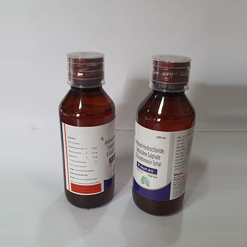 Product Name: Prikof AS, Compositions of Prikof AS are Ambroxal Hydrochloride,Terbutaline Sulphate,Guaiphenesin Syrup - Pride Pharma