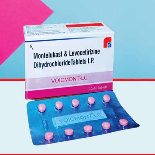 Product Name: VOICMONT LC, Compositions of VOICMONT LC are Montelukast & Levocetirizine  Dihydrochloride Tablets I.P. - Healthkey Life Science Private Limited