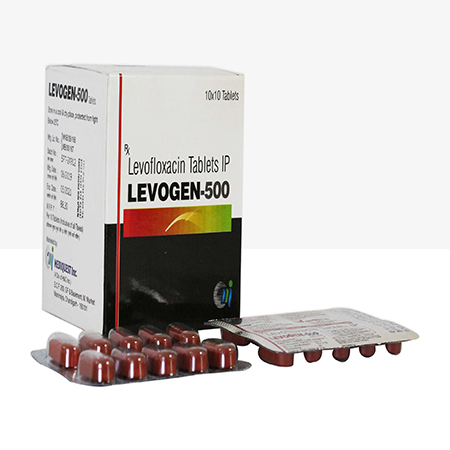 Product Name: LEVOGEN 500, Compositions of Levofloxacin Tablets IP are Levofloxacin Tablets IP - Mediquest Inc