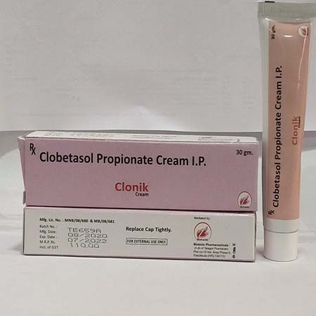 Product Name: Clonik, Compositions of Clonik are Clobetasol Propionate  Cream IP - Biotanic Pharmaceuticals