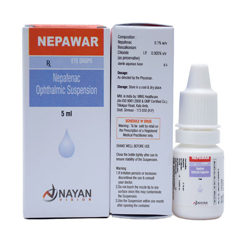 Product Name: Nepaware, Compositions of Nepaware are Nepafenac Ophthalmic Suspension - Arlak Biotech