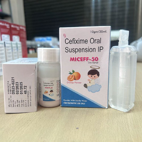 Product Name: Micef 50, Compositions of Micef 50 are Cefixime Oral Suspension IP - Medicure LifeSciences