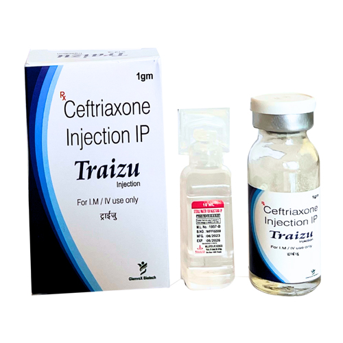 Product Name: Traizu, Compositions of Traizu are Ceftriaxone IInjection IP - Glenvox Biotech Private Limited