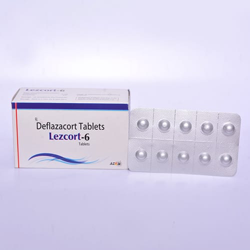 Product Name: LEZCORT 6, Compositions of LEZCORT 6 are DEFLAZACORT 6mg - Aeon Remedies