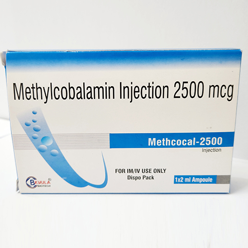 Product Name: Methcocal 2500, Compositions of Methcocal 2500 are Methylcobalamin Injection 2500 mcg - Bkyula Biotech