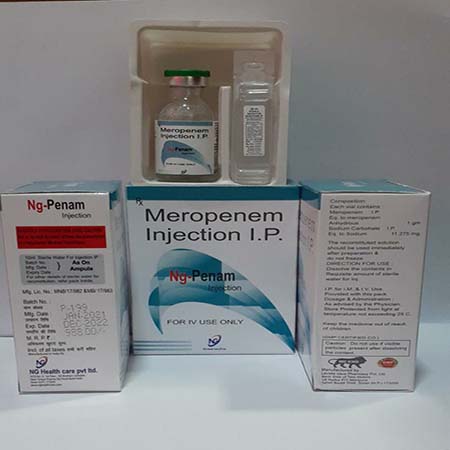 Product Name: Ng Penam, Compositions of Ng Penam are Meropenem Injection I.P. - NG Healthcare Pvt Ltd