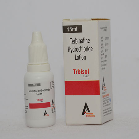 Product Name: TRBISOL, Compositions of TRBISOL are Terbinafine HCL Lotion - Alencure Biotech Pvt Ltd