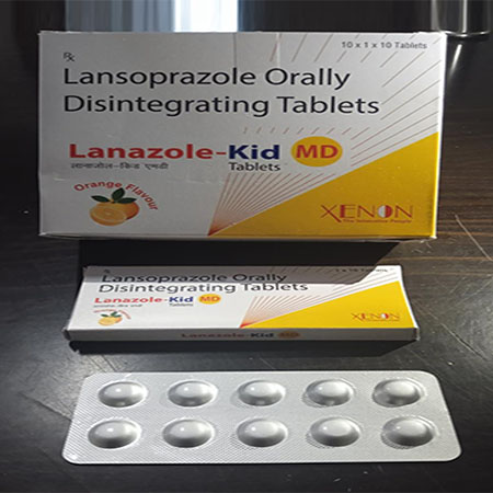 Product Name: Lanazole kid , Compositions of Lanazole kid  are Lansoprazole Orally Disintegrating Tablets - Xenon Pharma Pvt. Ltd