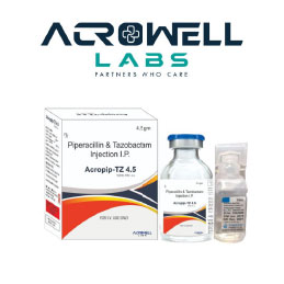 Product Name: Acropip TZ 4.5, Compositions of Acropip TZ 4.5 are Piperacillin & Tazobactam Injection IP - Acrowell Labs Private Limited