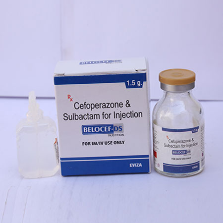 Product Name: Belocef DS, Compositions of Belocef DS are Cefoperazone & Sulbactam for Injection - Eviza Biotech Pvt. Ltd