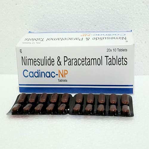 Product Name: Cadinac NP, Compositions of Cadinac NP are Nimusilide & Paracetamol Tablets - Caddix Healthcare