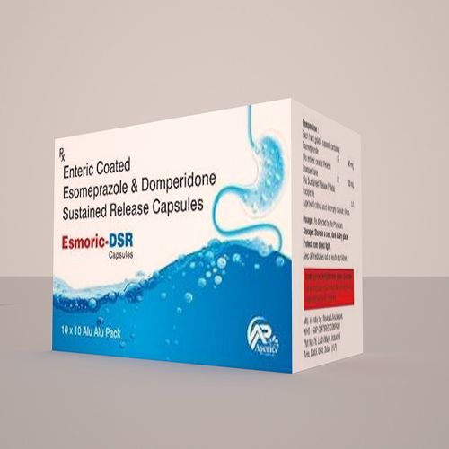 Product Name: Esomric DSR, Compositions of Esomric DSR are Enteric Coated Esomeprazole & Domperidone Sustained Release Capsules - Aseric Pharma