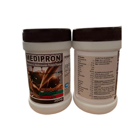 Product Name: Medipron, Compositions of Medipron are Multivitamin & Multiminerals Protien Powder - Medifinity Healthcare pvt ltd