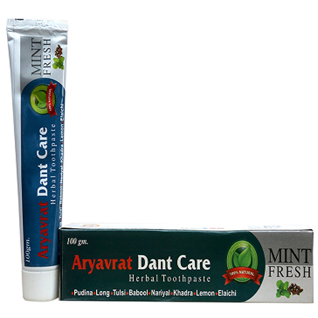 Product Name: Aryavrat Dant Care, Compositions of are Herbal Toothpaste Pudhina, Loung, Tulsi, Babool, Nariyal, khadra,Lemon, Elaichi - Marowin Healthcare