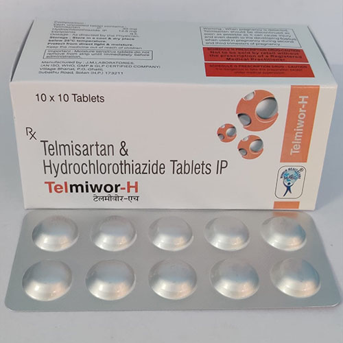 Product Name: Telmiwor H, Compositions of Telmiwor H are Telmisartton & Hydrochlorothiazide Tablets IP - WHC World Healthcare