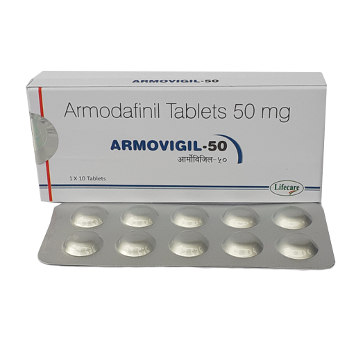 Product Name: Armovigil 50, Compositions of Armovigil 50 are Armodafinil Tablets 50mg - Lifecare Neuro Products Ltd.