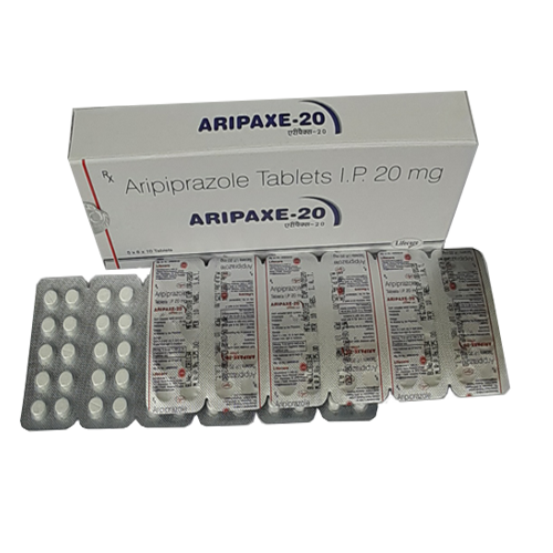 Product Name: Aripaxe 20, Compositions of Aripaxe 20 are Aripiprazole Tablets IP 20mg - Lifecare Neuro Products Ltd.