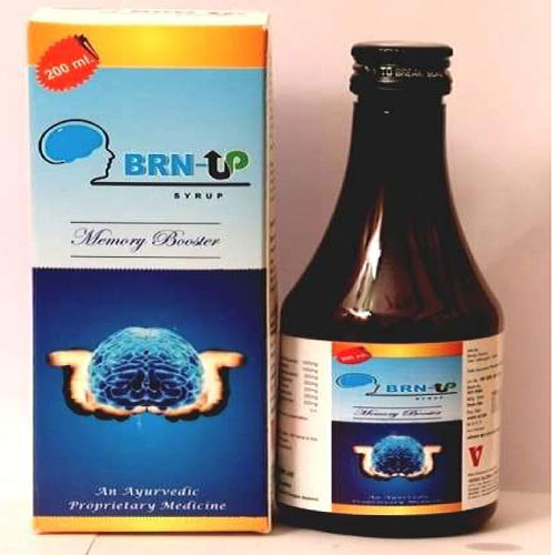 Product Name: BRN UP, Compositions of BRN UP are BRAIN TONIC & MEMORY BOOSTER SYRUP - Venix Global Care Private Limited